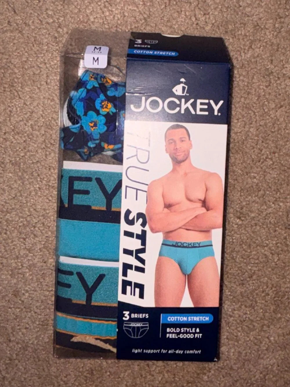 NWT Jockey Box of 3 Cotton Bikini Briefs M fits S